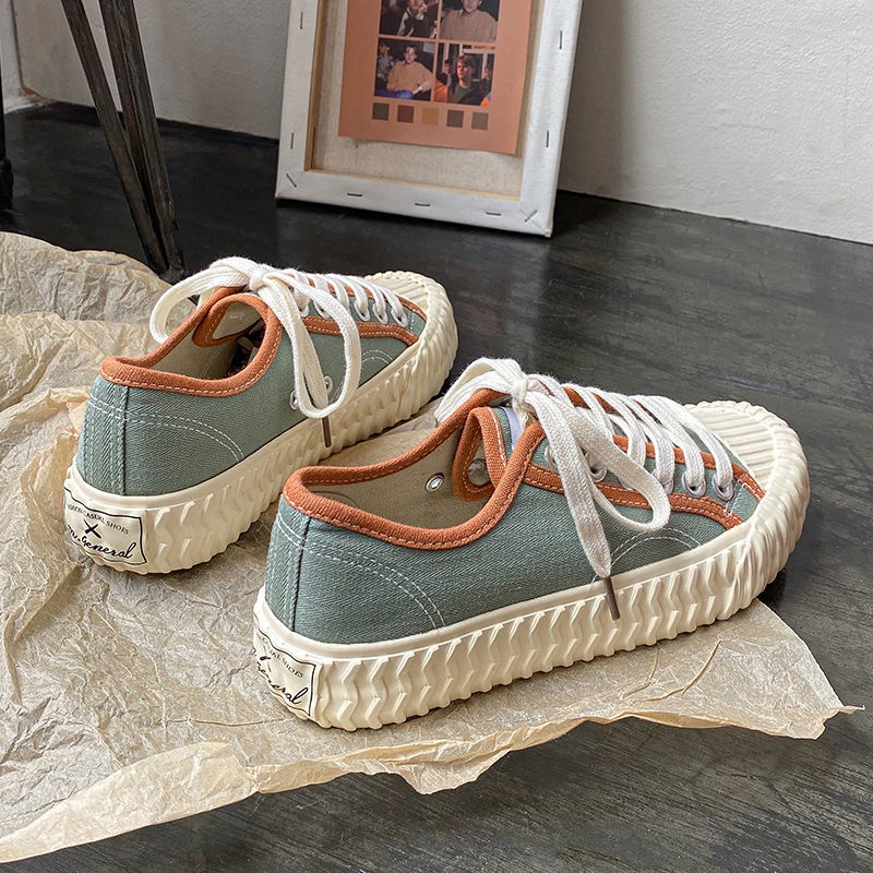 Giày Thể Thao Canvas Phong Cách Hàn Quốc ulzzang Mới Cho Nữ Dễ Phối Đồ