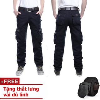 [FREESHIP] Quần kaki túi hộp  thời trang lính cao cấp + tặng thắt lưng vải dù