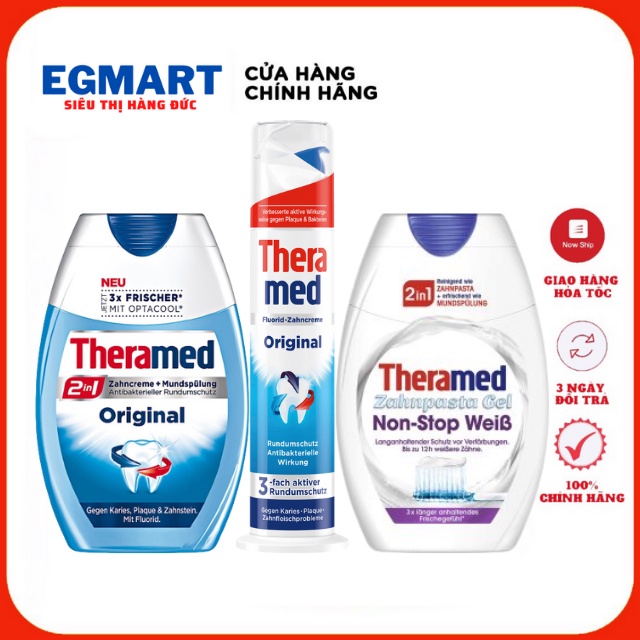 Kem đánh răng trắng răng Theramed Đức trắng răng tự nhiên, thơm miệng