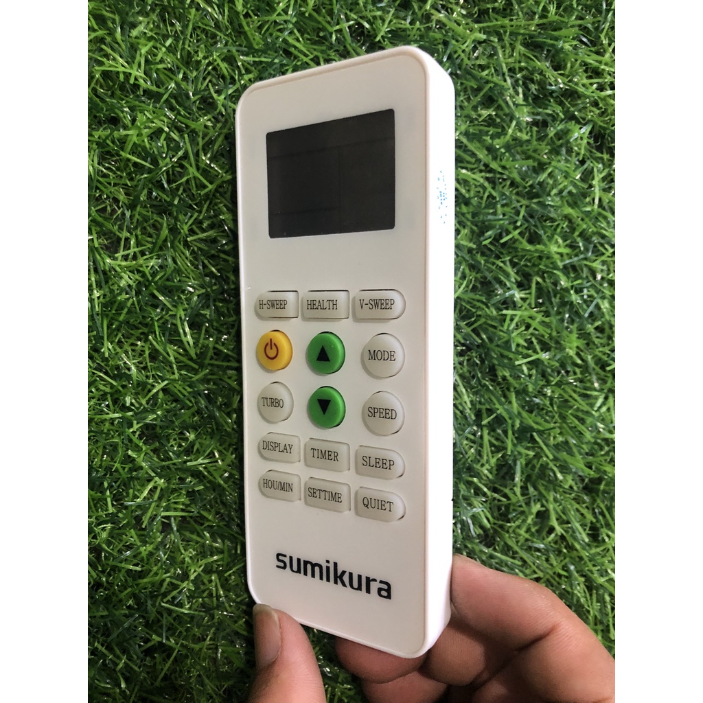 Điều khiển điều hòa Sumikura 2 nút xanh 1 chiều và 2 chiều - tặng kèm pin chính hãng - Remote Sumikura