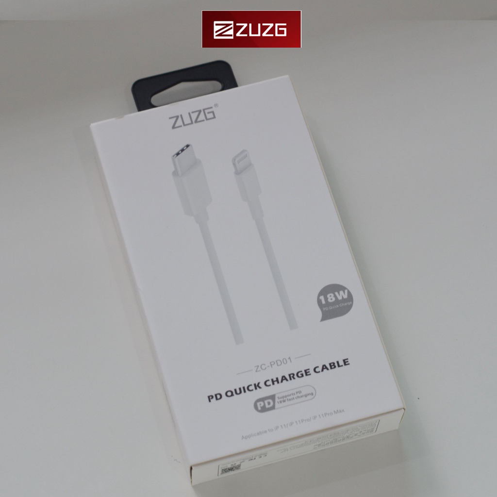 Cáp sạc nhanh 18W Type C to Lightning PD01 - Hàng chính hãng ZUZG
