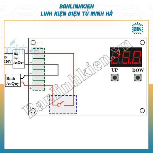 BLK Mạch Bảo Vệ Sạc Acquy Có Led Hiển Thị 12V-24V M603