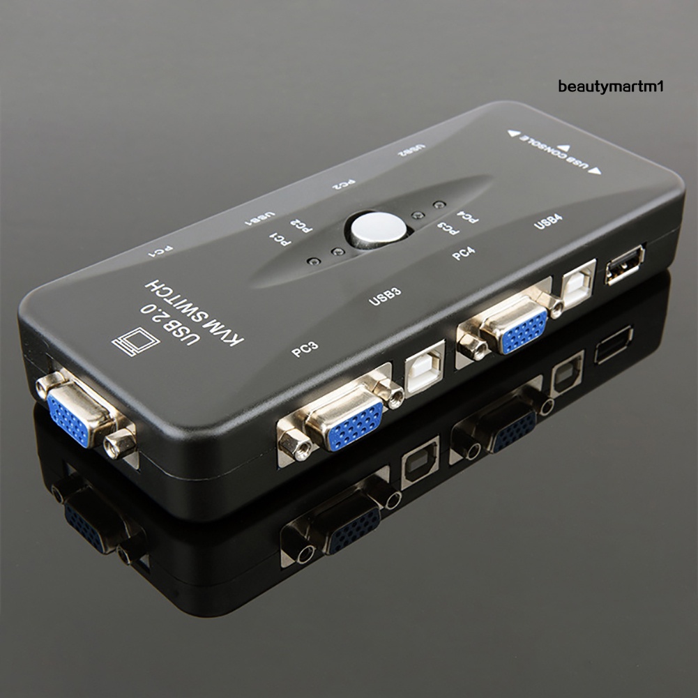 Công Tắc 4 Cổng Usb 2.0 Kvm Cho Máy In / Bàn Phím / Máy In / Vga 1920x1440 | BigBuy360 - bigbuy360.vn