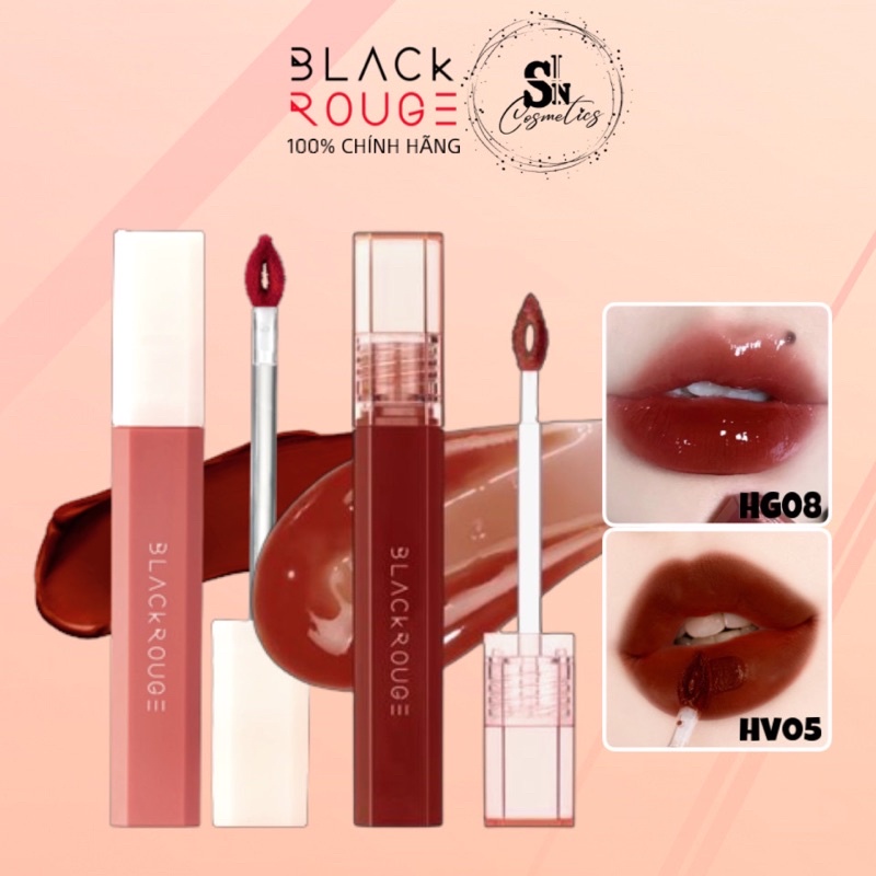 SẴN HG08 SON KEM LÌ/ SON BÓNG BLACK ROUGE HALF N HALF WATER TINT - WATER VELVET/ WATER GLOW✨