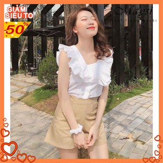 Áo trắng sơ mi cổ bèo