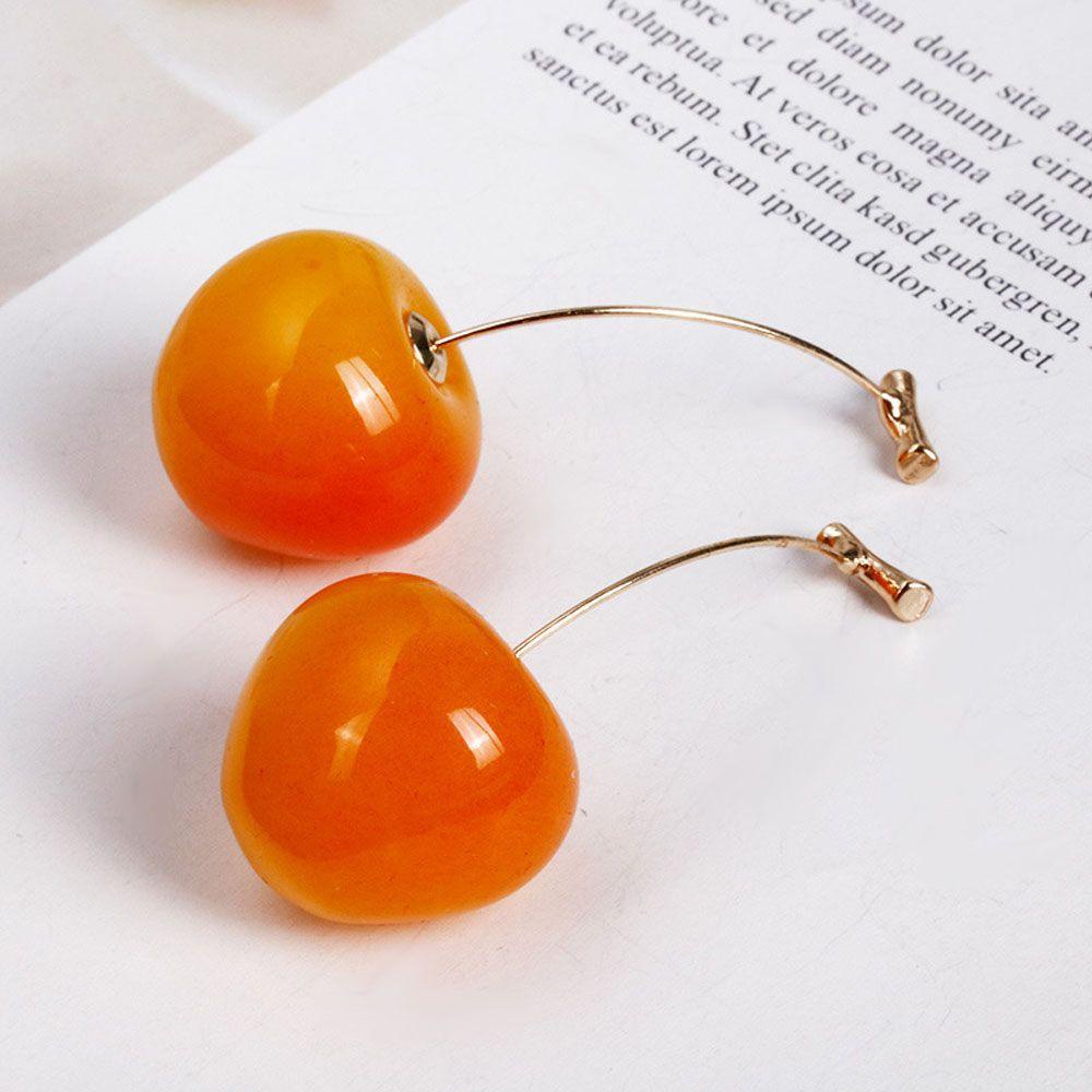 JARRED Hoa Tai Dáng Dài Hình Trái Cherry Ngọt Ngào Cho Nữ