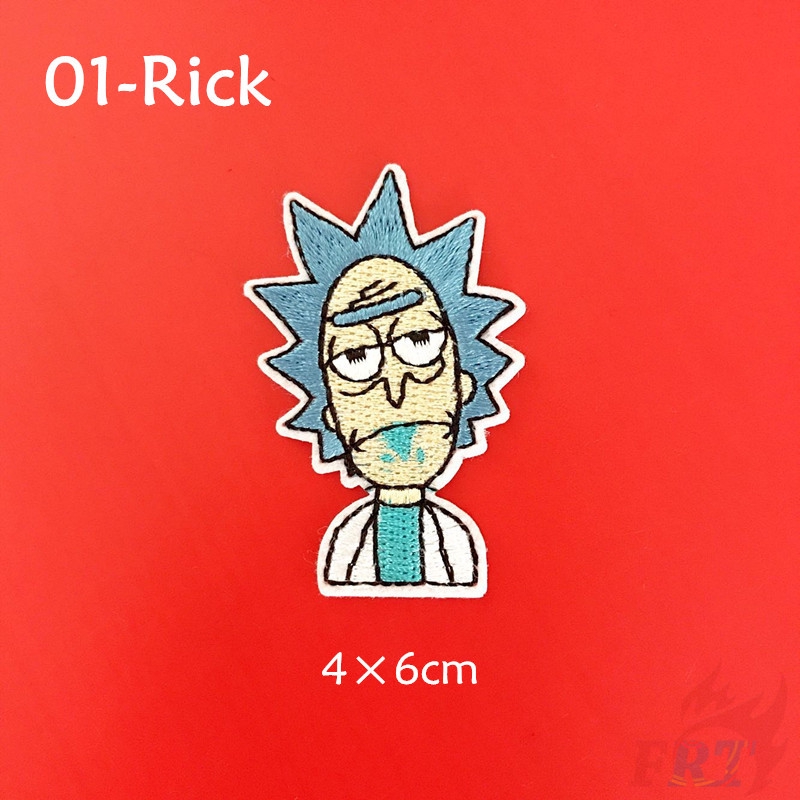 ☸ Miếng Vá Hình Hoạt Hình - Rick and M orty Patch ☸ 1 Miếng Dán Ủi Lên Quần Áo Hình Chữ Rick / M