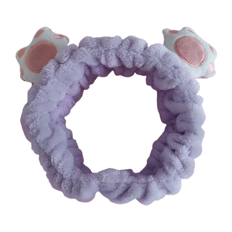 Băng Đô Cài Tóc Co Giãn Kiểu Chân Mèo Hoạt Hình 3D Màu Kẹo Ngọt Dành Cho Nữ Rửa Mặt / Trang Điểm