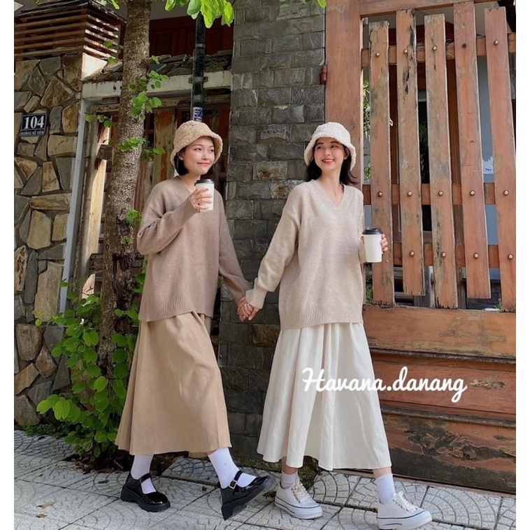 Chân váy dài xếp ly dáng xoè hàng Quảng Châu siêu đẹp