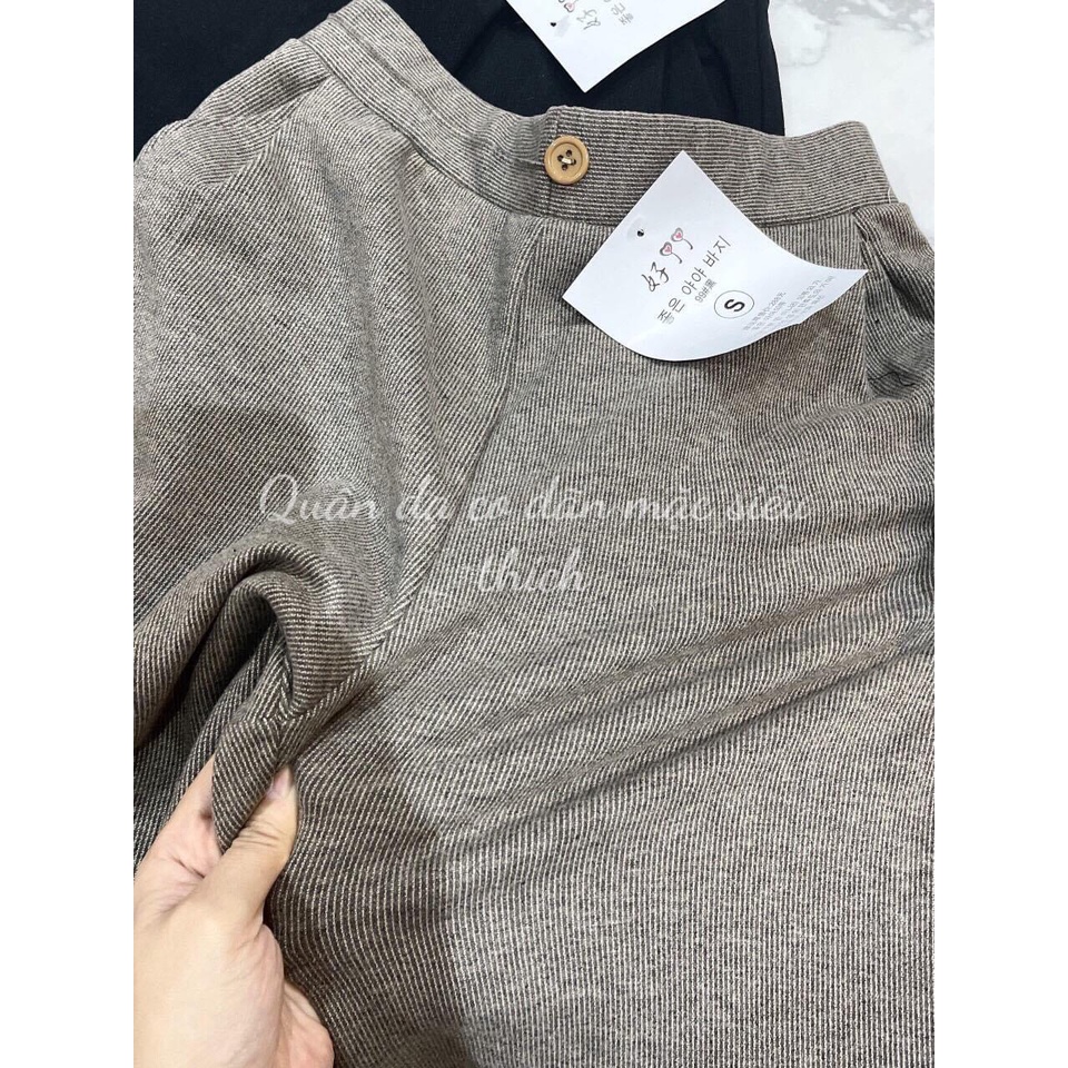 Quần dạ baggy [Đủ size 50-100kg] chất siêu co giãn dày dặn