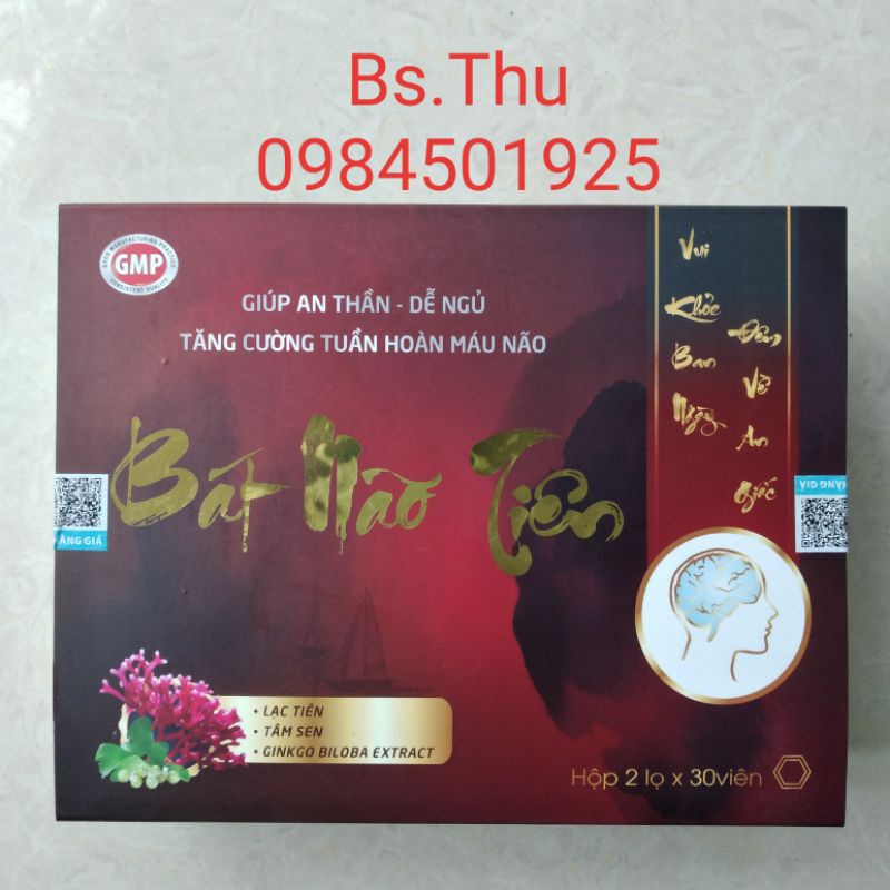 Hộp 60 viên Bát Não Tiên hỗ trợ ngủ ngon, tăng cường tuần hoàn máu não