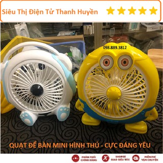 QUẠT MINI ĐỂ BÀN HÌNH THÚ ĐÁNG YÊU - NHIỀU MẪU MÃ ĐA DẠNG