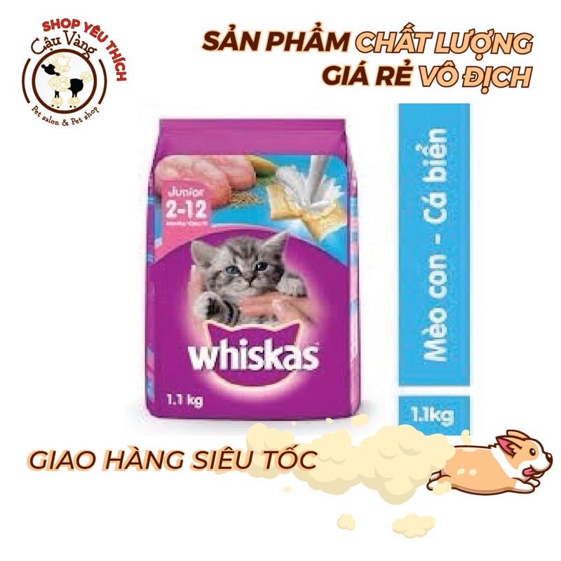 Whiskas vị cá biển - Thức ăn hạt dành cho mèo con
