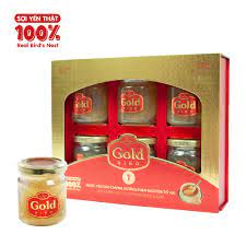 Hộp Quà Nước Yến Sào Nguyên Tổ Chưng Đường Phèn Gold Bird - NUTRINEST Lốc 3 hủ-lốc 6 hũ