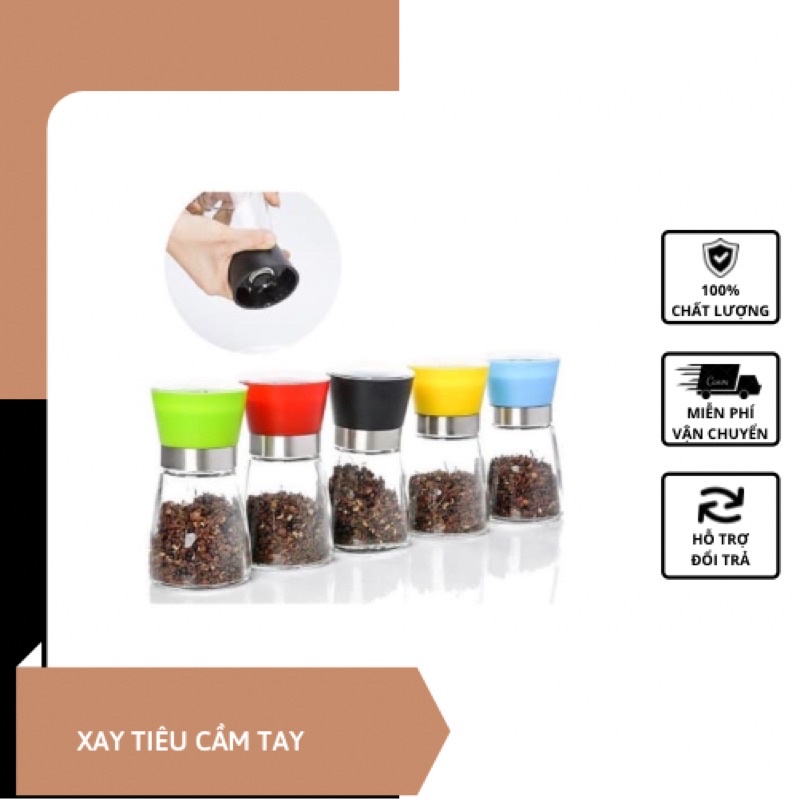 RẺ VÔ ĐỊCHLỌ XAY TIÊU MINI THUỶ TINH TIỆN LỢI DỄ DÙNG