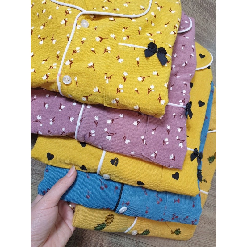 BỘ PIJAMA NHUNG TĂM SIÊU HÓT