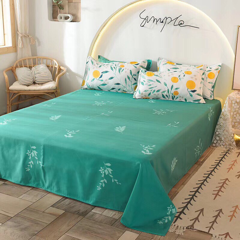 Bộ Chăn ga gối cotton Bo Decor drap ga giương qua cam phong cách trẻ tu nhien kích thước