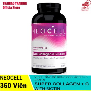 [MẪU MỚI] VIÊN UỐNG BỔ SUNG COLLAGEN C VÀ BIOTIN 360 VIÊN | SUPER COLLAGEN C TYPE 1&3 WITH BIOTIN 5000mcg , 360 VIÊN