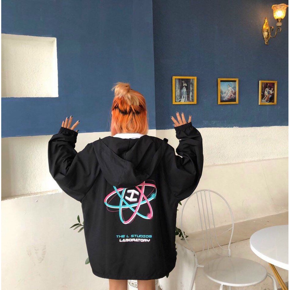 Áo khoác bomber dù có nón nam nữ Unisex form rộng phong cách Ulzzang cá tính - sành điệu - LUXCY Store