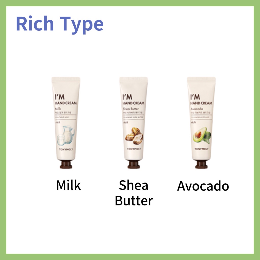 TONYMOLY Kem Dưỡng Da Tay I 'M HAND CREAM 10Type Hàn Quốc