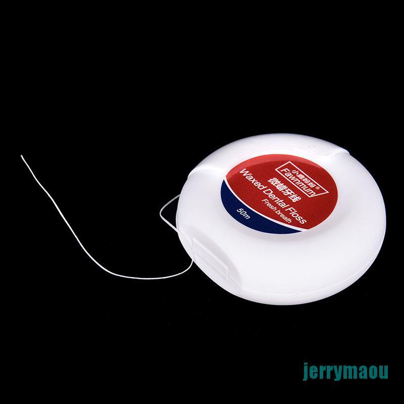 [JERM] 50m Peppermint Micro wax  Floss Care Picks Tooth Cleaner Health Supplies  RAOU
