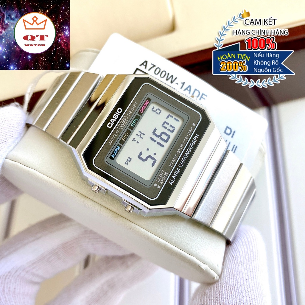 Đồng hồ Nam Dây Kim Loại CASIO A700W-1ADF Chính Hãng