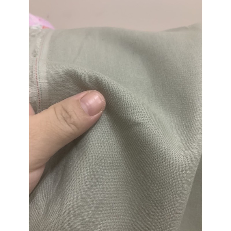 Vải Linen xanh xám nhạt