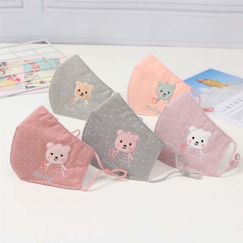 Khẩu Trang Chống Bụi Thoáng Khí Có Thể Tái Sử Dụng Thiết Kế Hoạt Hình Dễ Thương Cho Bé 1-4 Tuổi