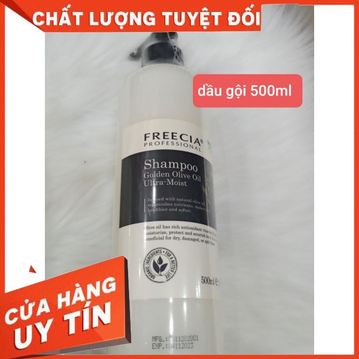 Dầu gội Freecia Golden Olive 1000ml - 500ml -300ml  FREESSHIP  siêu thơm phục hồi giữ màu bóng mềm tóc hư tổn khô xơ .