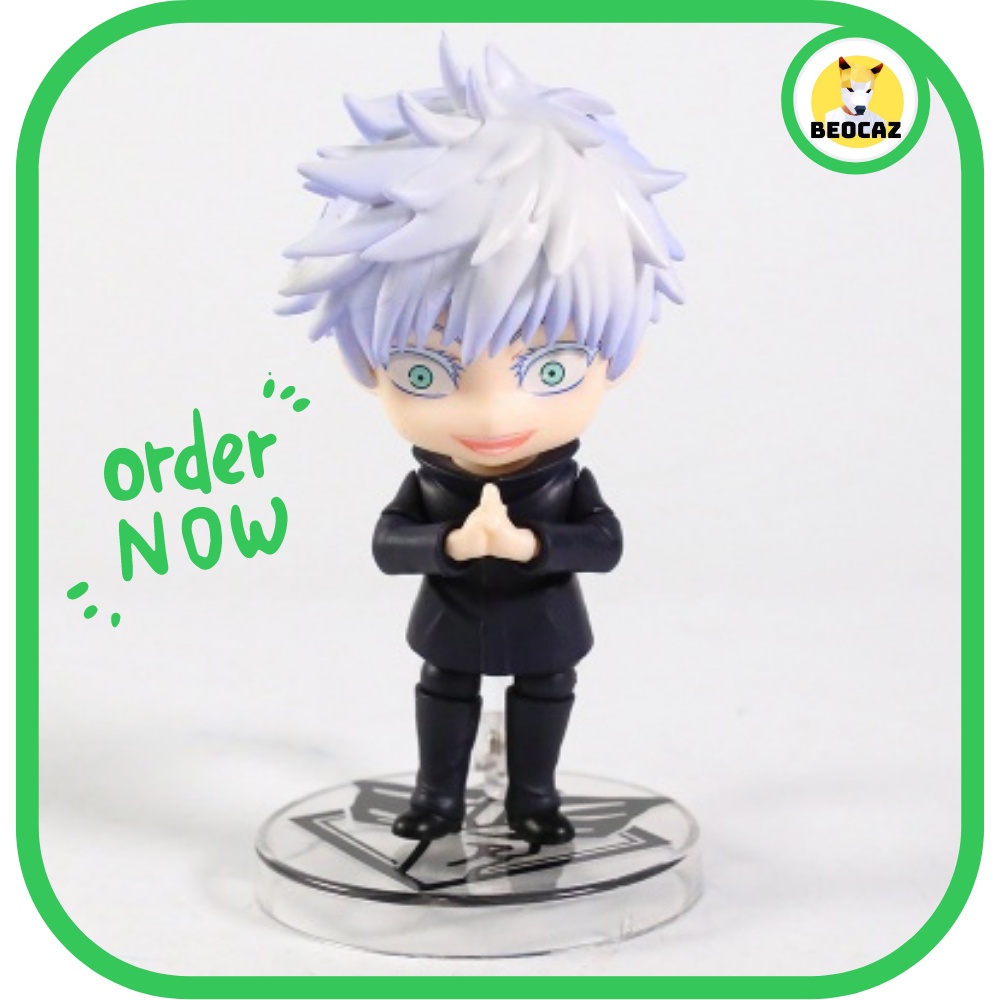 Mô hình Gojo Satoru loại 1 JJK Unoff dễ thương No.1528 kèm phụ kiện Chú Thuật Hồi Chiến Đồ chơi Beocaz Jujutsu Kaisen