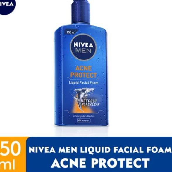 (Hàng Mới Về) Sữa Rửa Mặt Tạo Bọt Nivea Trị Mụn 5.5 Nivea 150 ml Cho Nam