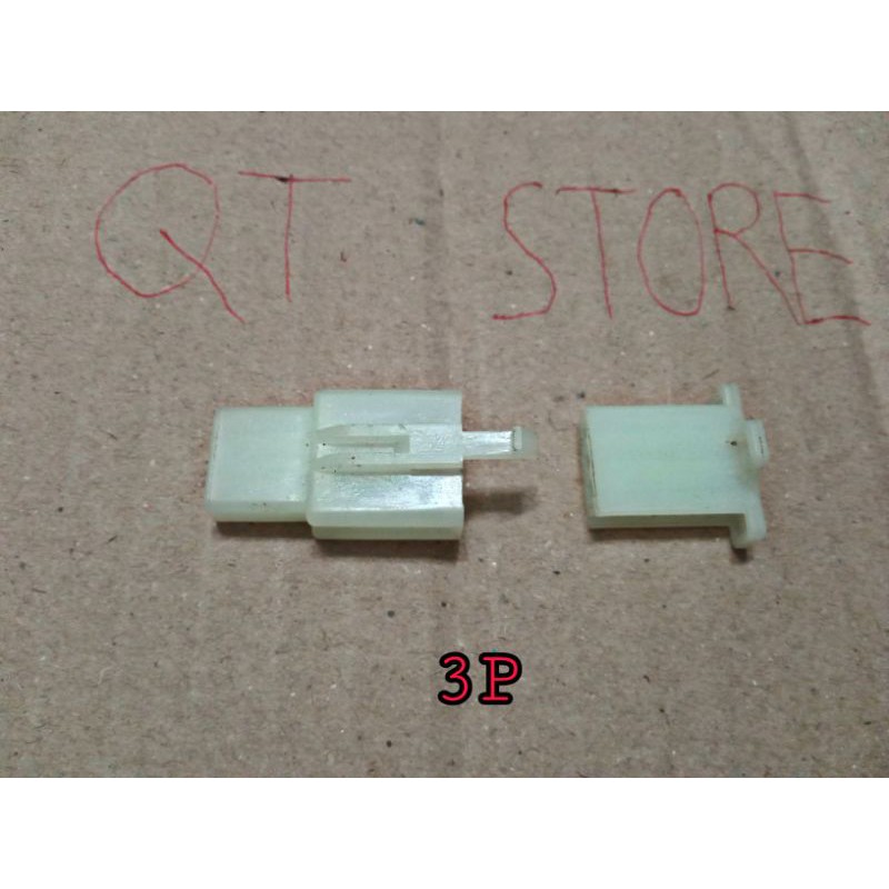 20 Bộ Giắc nhựa 3P Trắng cos 2.8