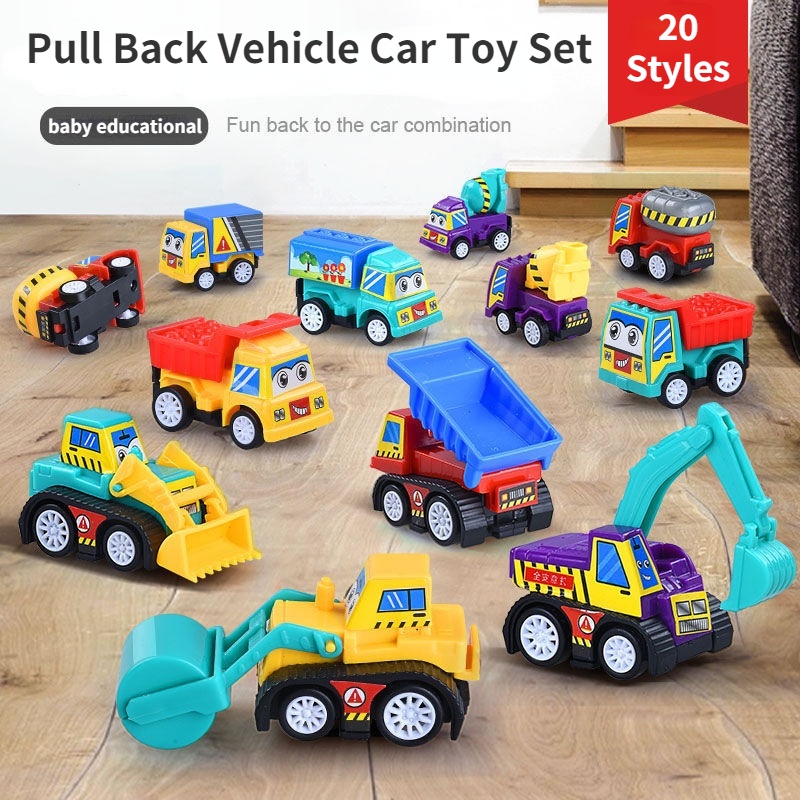 Bộ Đồ Chơi 20 Món Xe Kéo Lùi Xe Hơi Mini Giáo Dục Cho Bé
