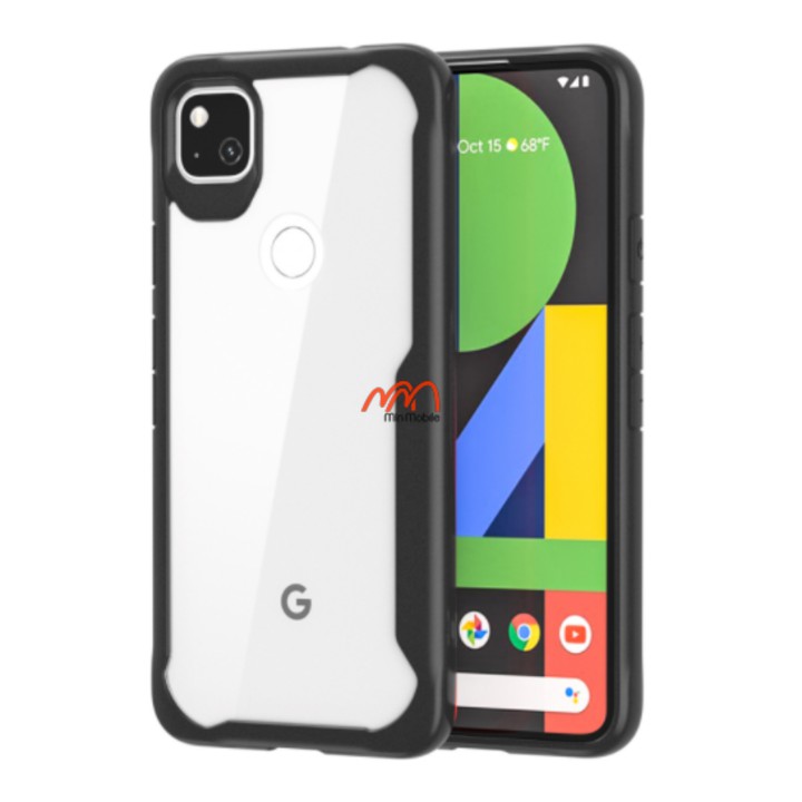 Ốp Lưng Kính Trong Viền Cao Su Mềm Google Pixel 5