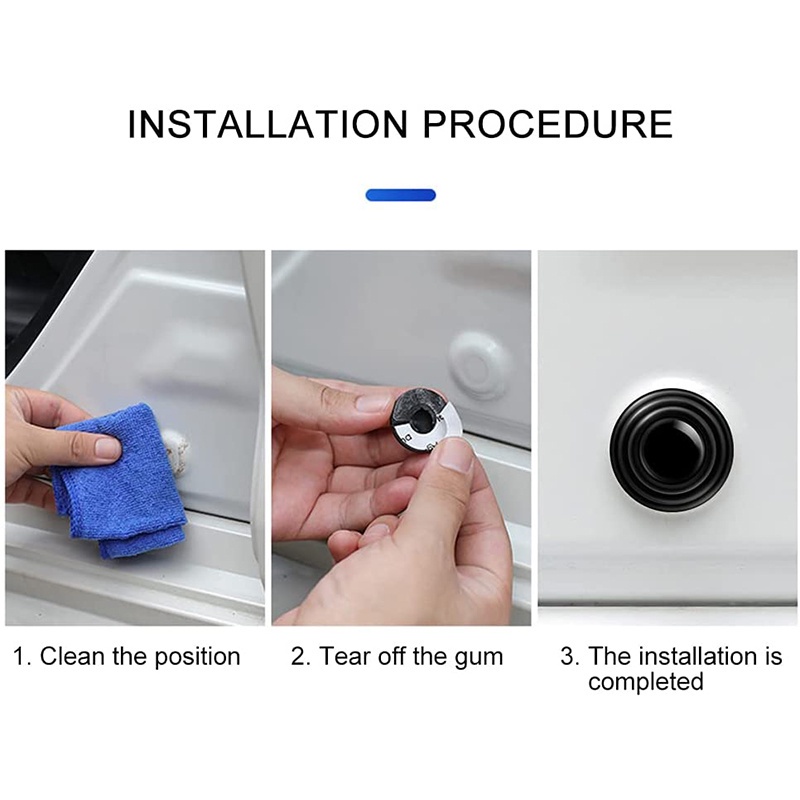 Set 10 Miếng Đệm Silicon Mini Tự Dính Cách Âm Chống Sốc Thông Dụng Cho Cửa Xe Hơi