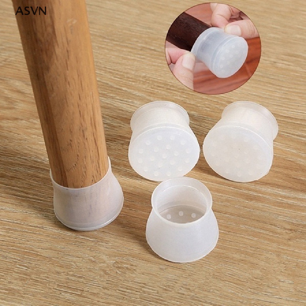 Bộ 4 miếng bọc chân bàn ghế bằng silicone chống trượt