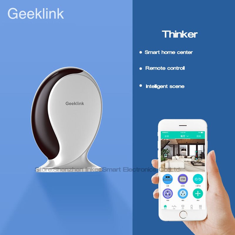 ️🎉️🎉️🎉 Bộ Điều Khiển Trung Tâm Nhà Thông Minh Thinker Mã GT-1 Chính Hãng Geeklink Kết Nối 200 Thiết Bị (Bảo Hành 2 Năm)