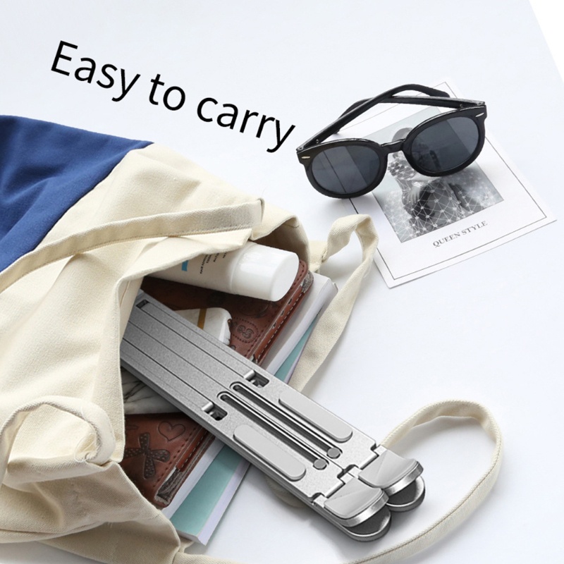 Giá Đỡ Laptop Bằng Nhôm Siêu Nhẹ Có Thể Gấp Gọn Tiện Dụng