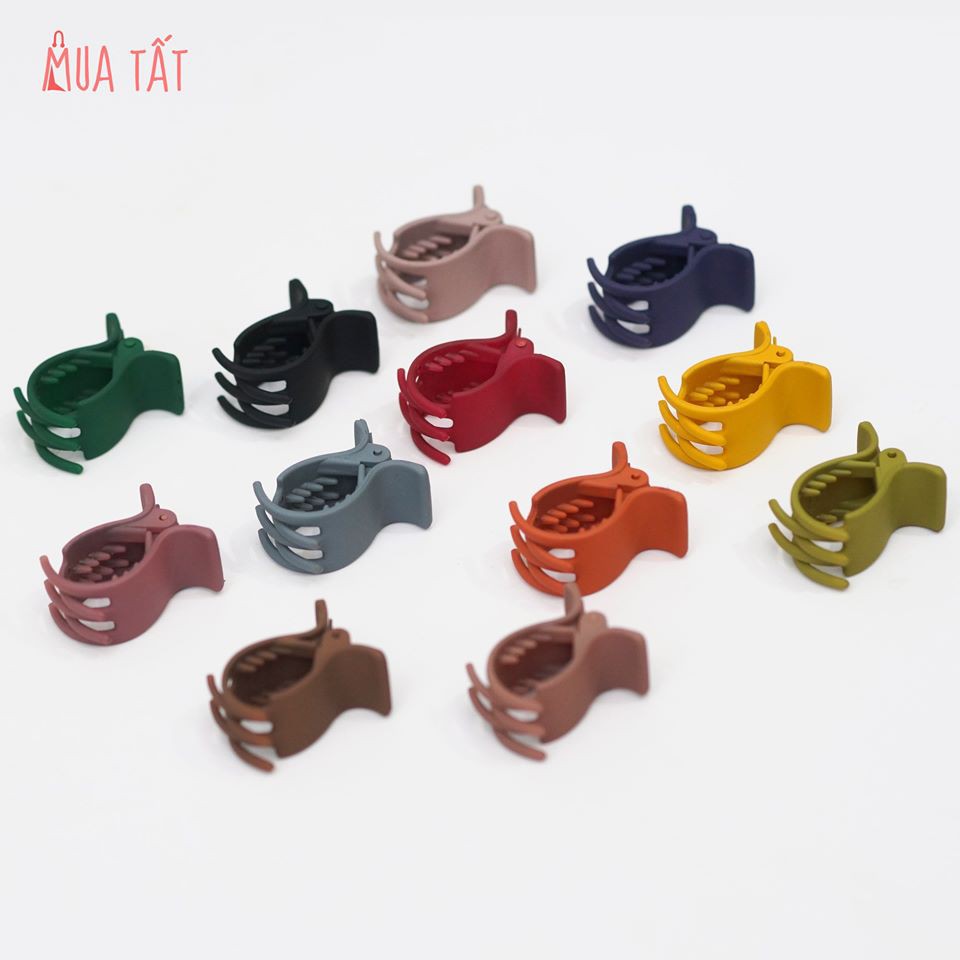 Kẹp tóc càng cua Mua Tất 3 răng - 5 răng trơn nhám nhiều màu (muatatshop)
