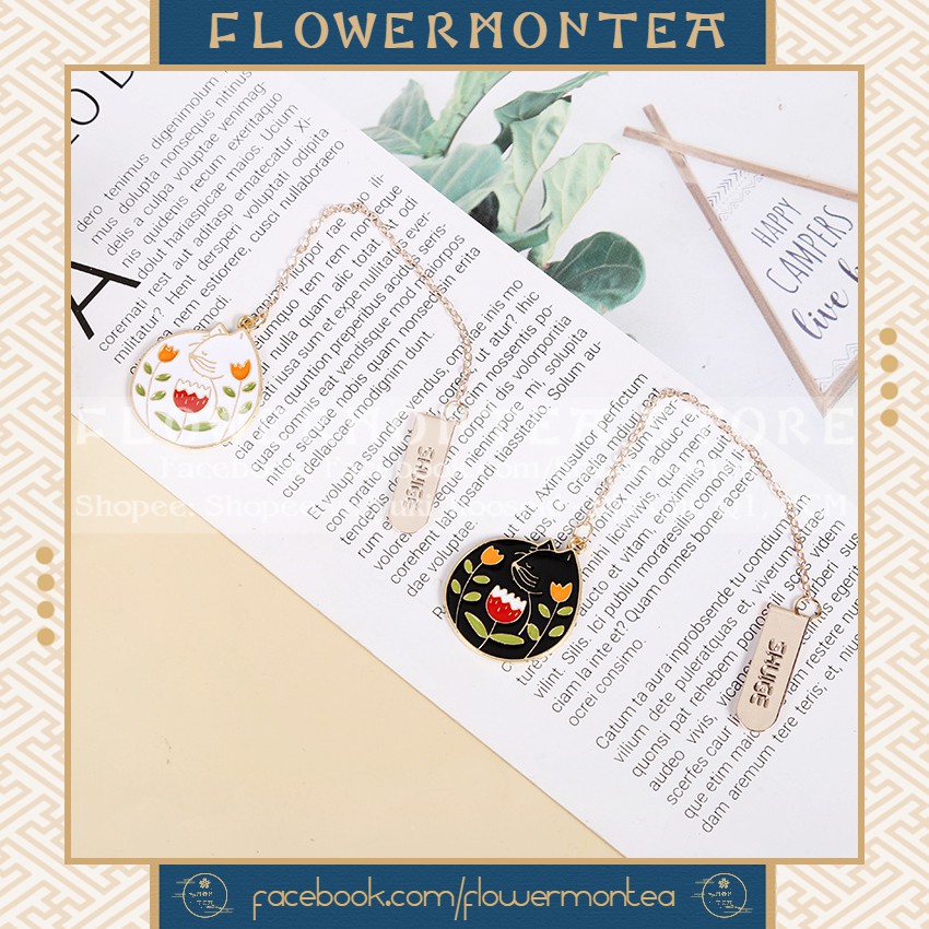 Thẻ Đánh Dấu Sách | Bookmark Dây Kim Loại - Mèo Ngủ Ngày