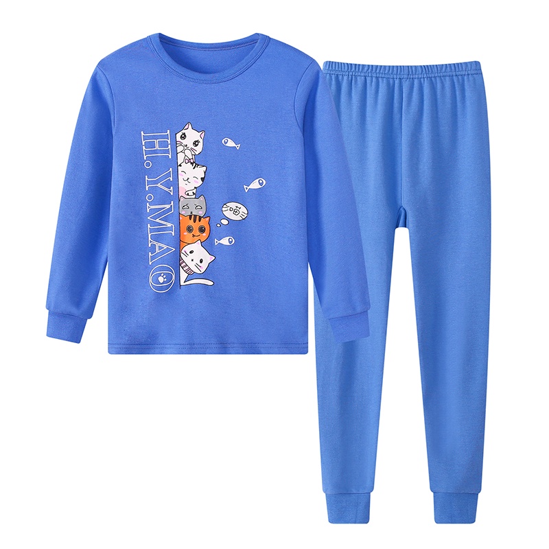 Bộ Đồ Ngủ cotton In Hình Khủng Long Thời Trang Thu Đông Hàng Mới 2023 Dành Cho Bé Trai Và Bé Gái