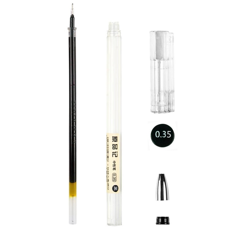 Set 11 bút mực gel ngòi 0.35mm màu đen/xanh dương/đỏ