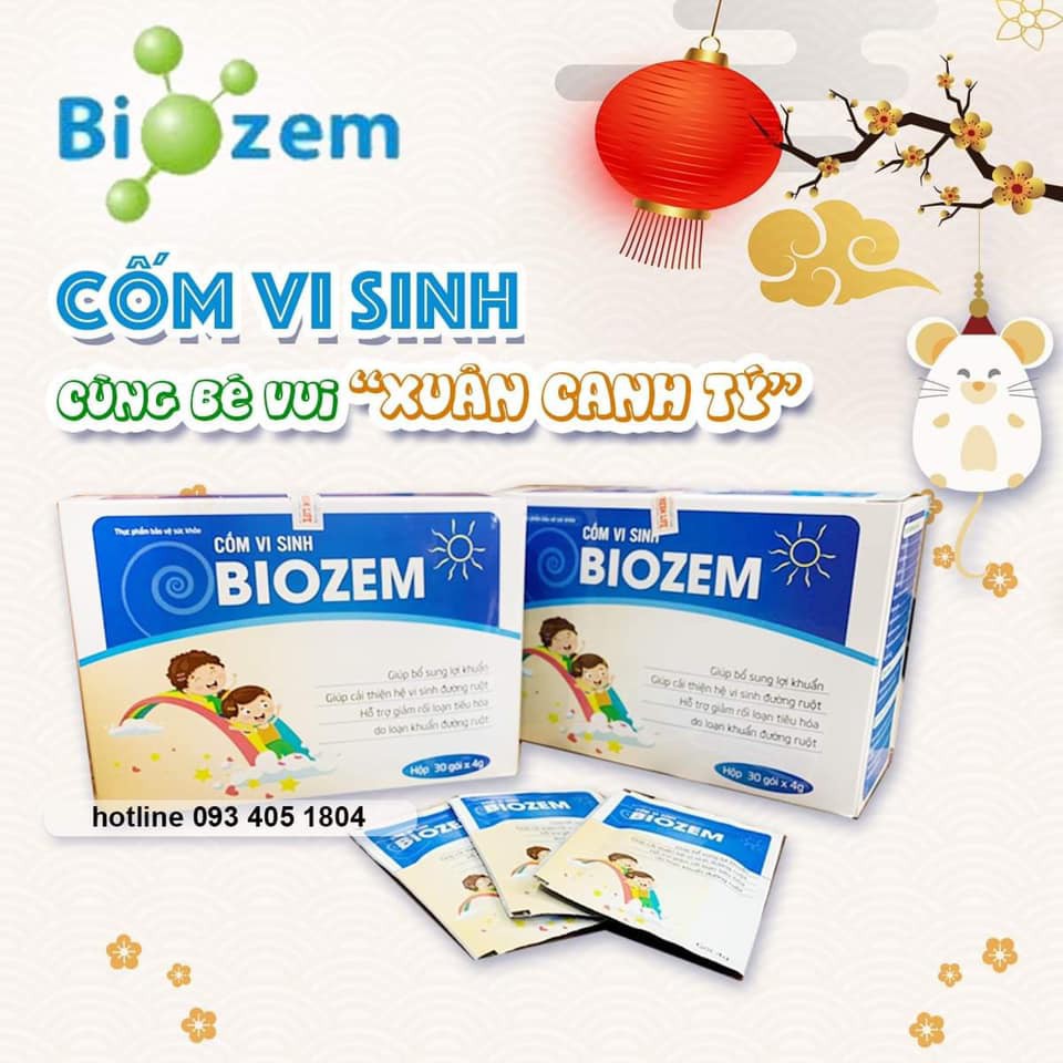 Cốm vi sinh Biozem - Giúp bổ sung lợi khuẩn, cải thiện hệ vi sinh đường ruột, hỗ trợ giảm rối loạn tiêu hóa (Hộp 30 gói)