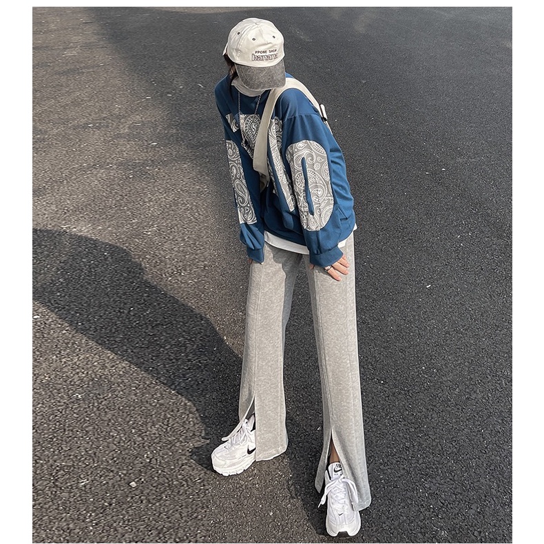 Quần Dài Ống Rộng Lưng Cao Phong Cách Mới Cho Nữ