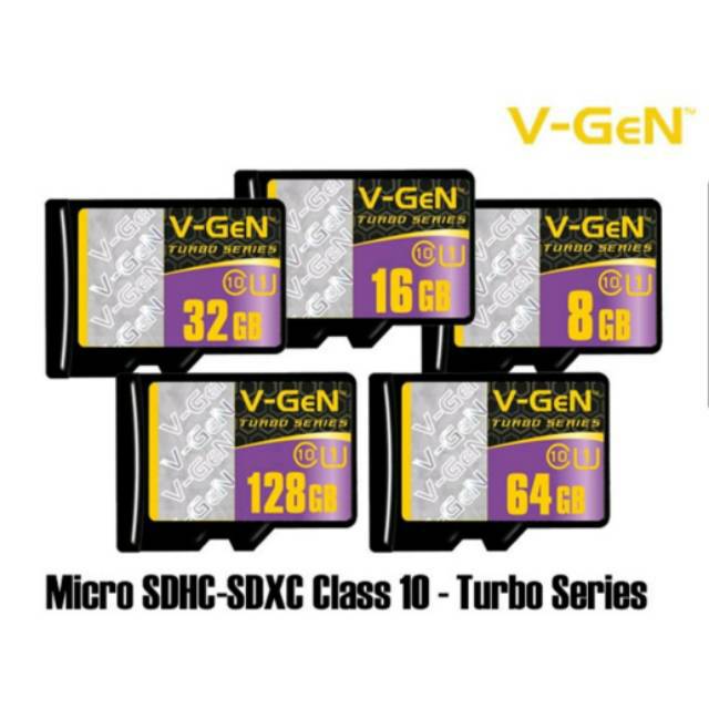 Thẻ Nhớ Micro Sd 8gb / 16gb / 32gb / 64gb / 128gb / 256gb A1 V-gen Turbo Class 10 Vgen 4gb