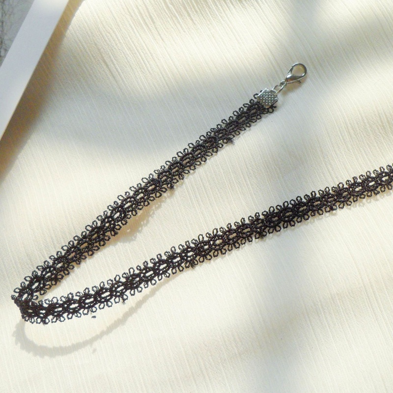 Vòng Cổ Choker Ren Màu Đen Phong Cách Gothic Quyến Rũ