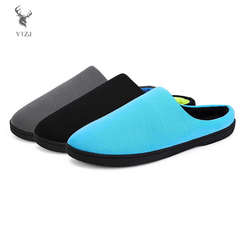 COD&amp; Couple Style Half Drag Cotton Slippers Thickened Warm Winter Supplies Household