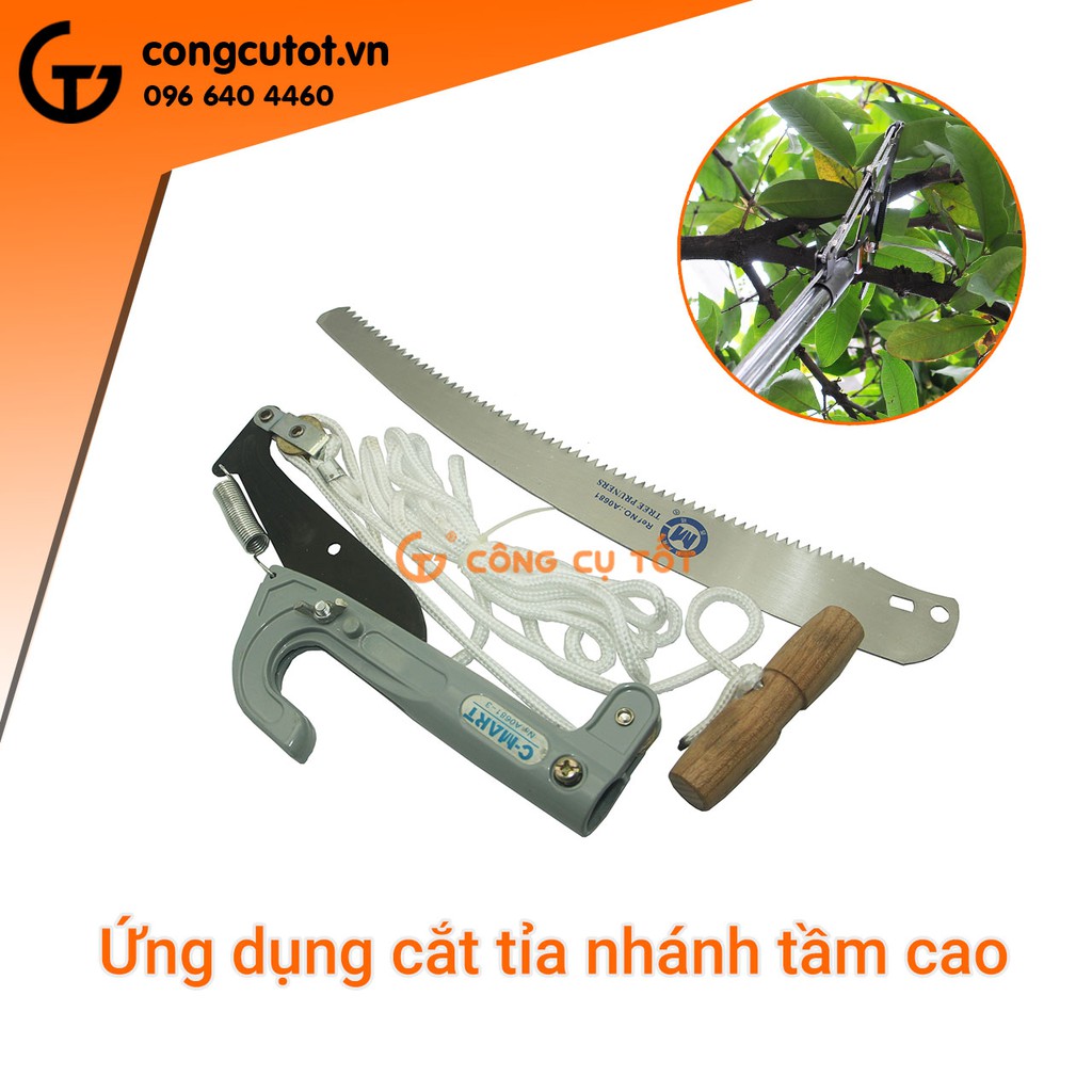 Kéo cắt cành trên cao 3m cao cấp C-Mart (gồm cả cán)