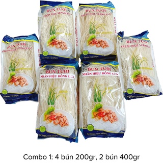 (Combo 1) gồm 4 bún 200gr ,2 bún 400gr NHÃN HIỆU ĐỒNG LÚA BJTCO Dai Ngon Hoàn Hảo Hạng Sử Dụng 2 Năm.