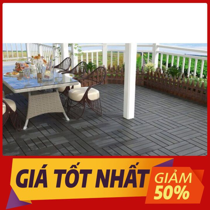 [BÃO GIẢM GIÁ] Tấm nhựa lót sàn ban công Basic miếng nhựa giả gỗ trang trí ban công chống trơn trượt an toàn